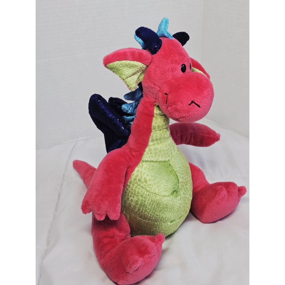 GUND Kids Fantasy Pink Dragon Ladon Plush 8" Sitting Stuffed Animal Toy Retired